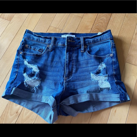 high waisted jeans short - Picture 1 of 4